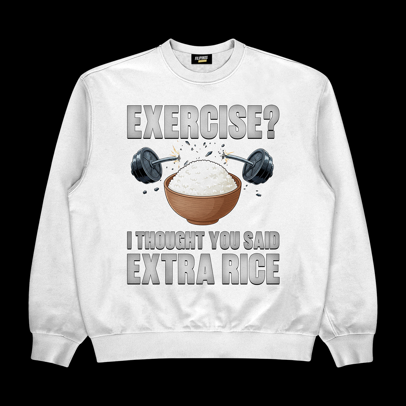EXTRA RICE - PULLOVER CREWNECK SWEATSHIRT