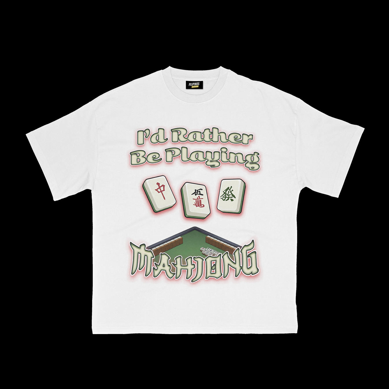 I'D RATHER BE PLAYING MAHJONG T-SHIRT