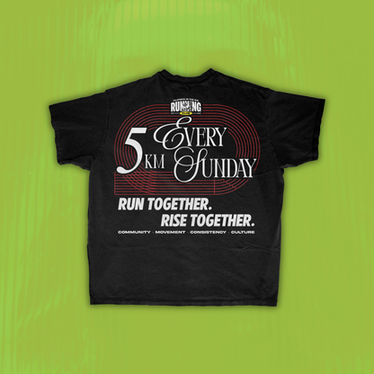 2026 Filipinos in the 6ix Run Club T-Shirt Black & White Official Merch