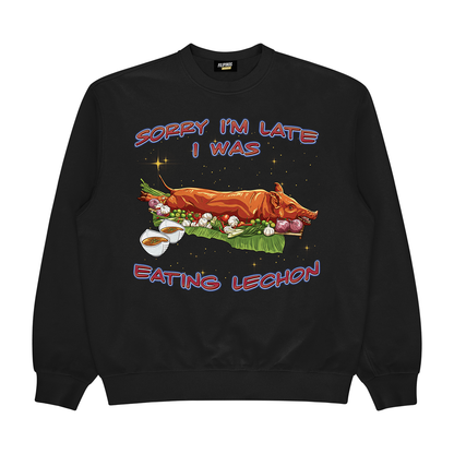 EATING LECHON - PULLOVER CREWNECK SWEATSHIRT