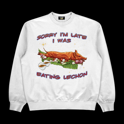 EATING LECHON - PULLOVER CREWNECK SWEATSHIRT