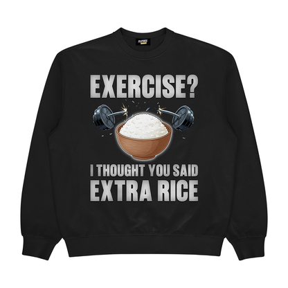 EXTRA RICE - PULLOVER CREWNECK SWEATSHIRT