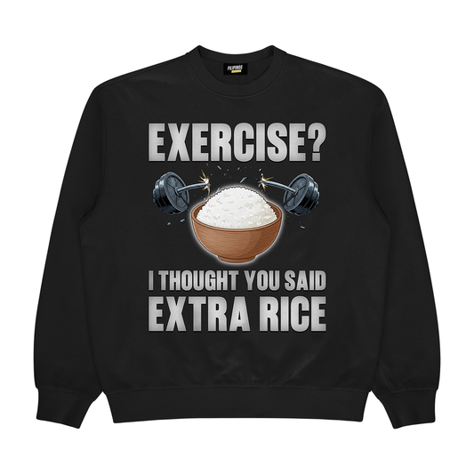 EXTRA RICE - PULLOVER CREWNECK SWEATSHIRT