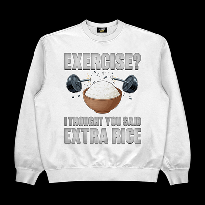 EXTRA RICE - PULLOVER CREWNECK SWEATSHIRT