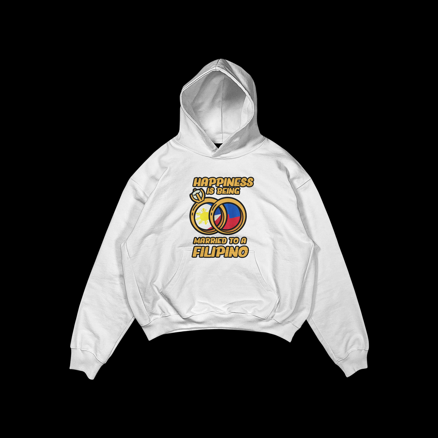 HAPPINESS IS BEING MARRIED TO A FILIPINO PULLOVER HOODIE