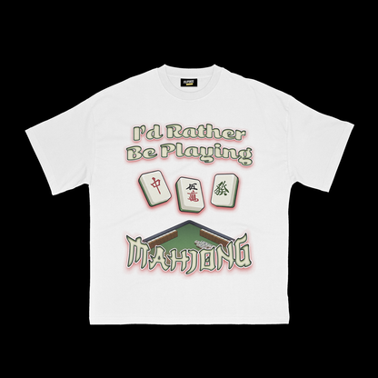 I'D RATHER BE PLAYING MAHJONG T-SHIRT