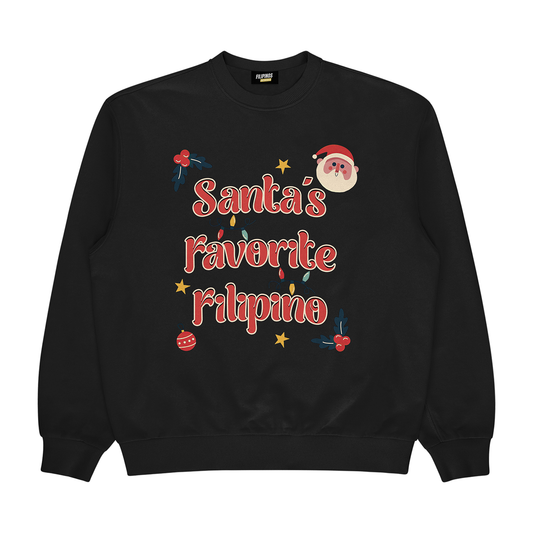 SANTA'S FAVORITE FILIPINO - PULLOVER CREWNECK SWEATSHIRT